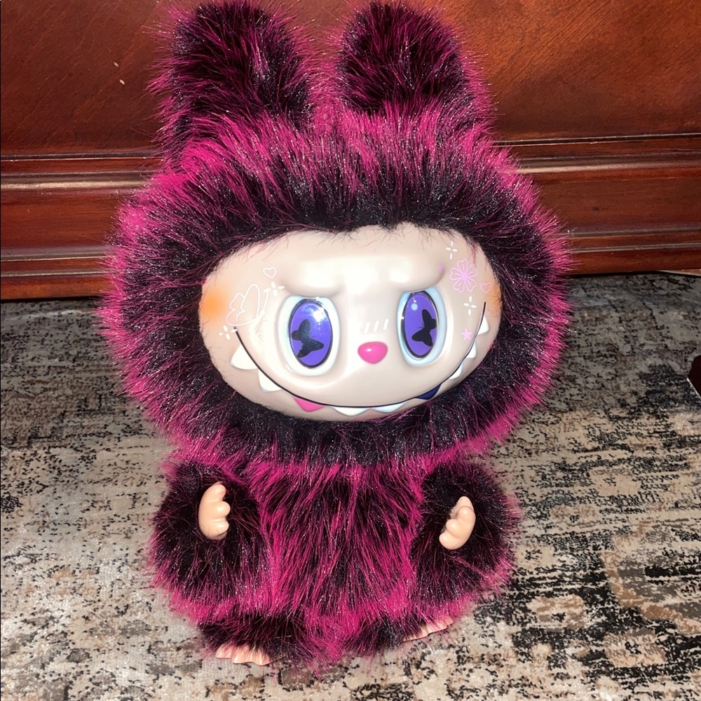 Fuzzy Pink and Black Large Labubu - Picture 2 of 7
